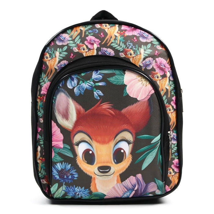 Рюкзак детский для девочки с карманом, 23&times;19&times;6 см, Бэмби