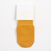 Носки детские MINAKU со стоперами цв.горчичный, р-р 14 см Носки детские MINAKU со стоперами цв.горчичный, р-р 14 см