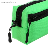 Пенал мягкий, 2 отделения, объёмный, 100 х 210 х 50 мм, Erich Krause, Neon Green 49004 Пенал мягкий, 2 отделения, объёмный, 100 х 210 х 50 мм, Erich Krause, Neon Green 49004