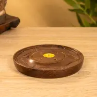 Подставка под благовония круглая, 12.5&times;12.5&times;1.5 см, дерево шишам