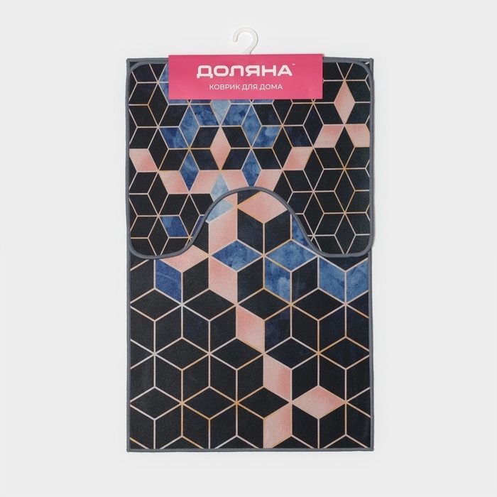 Набор ковриков для ванной и туалета Доляна &laquo;Бурлеск&raquo;, 2 шт, 50&times;80 см, 40&times;50 см