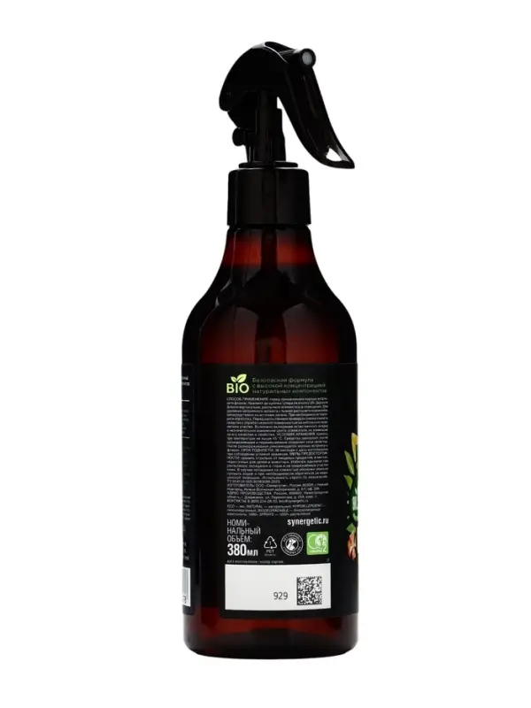 Освежитель воздуха Synergetic &laquo;Белый чай и бергамот&raquo; антитабак, 380 мл