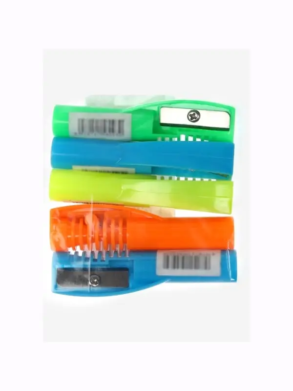 Набор точилок, 5 штук, колпачок на карандаш, МИКС