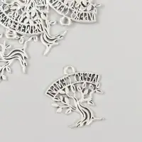 Металлический элемент, декоративная подвеска &laquo;Арт Узор. Древо семьи&raquo;, 2.4&times;2.5 см