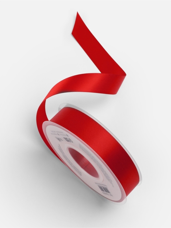 Лента атласная двухсторонняя №0250 20мм*25&plusmn;1м алый TR