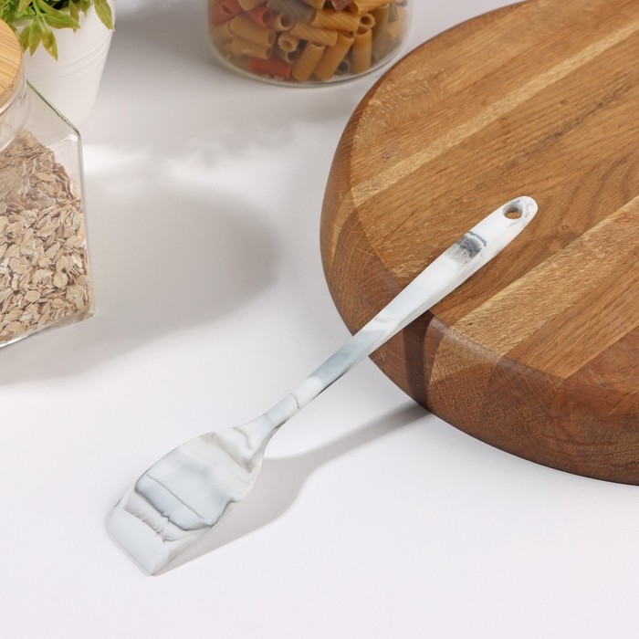 Лопатка Доляна &laquo;Мрамор&raquo;, силикон, 21,5 см