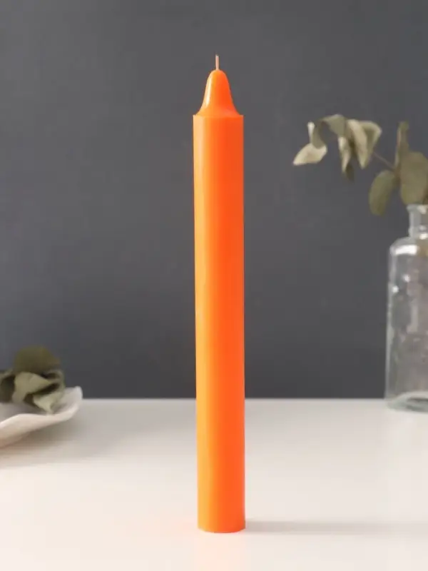 Ароматическая свеча парафиновая хозяйственная, 2.4&times;21 см, 80 г, апельсин