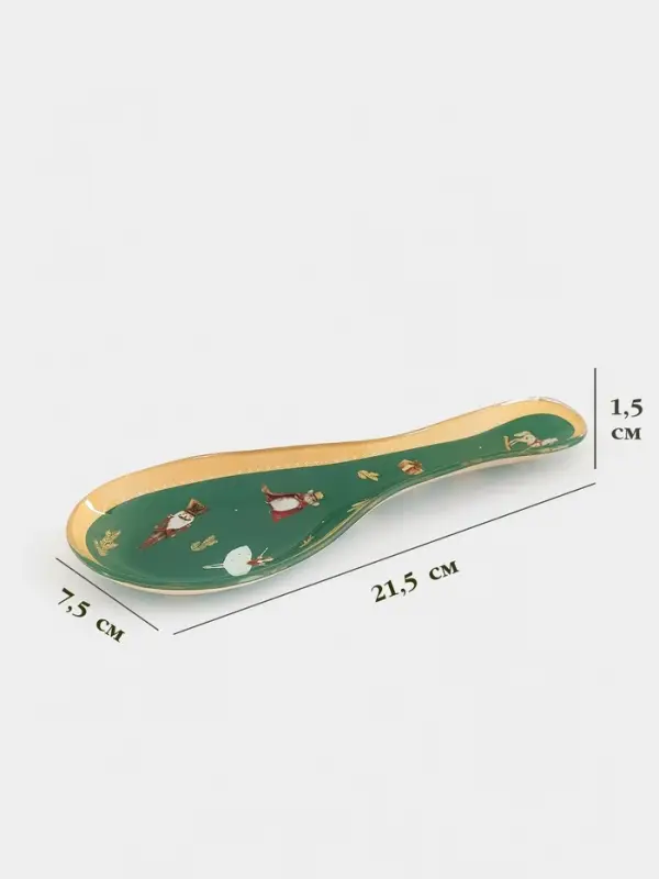 Подставка под ложку "Сказочные истории" 21,5x7,5x1,5 см, цвет зеленый