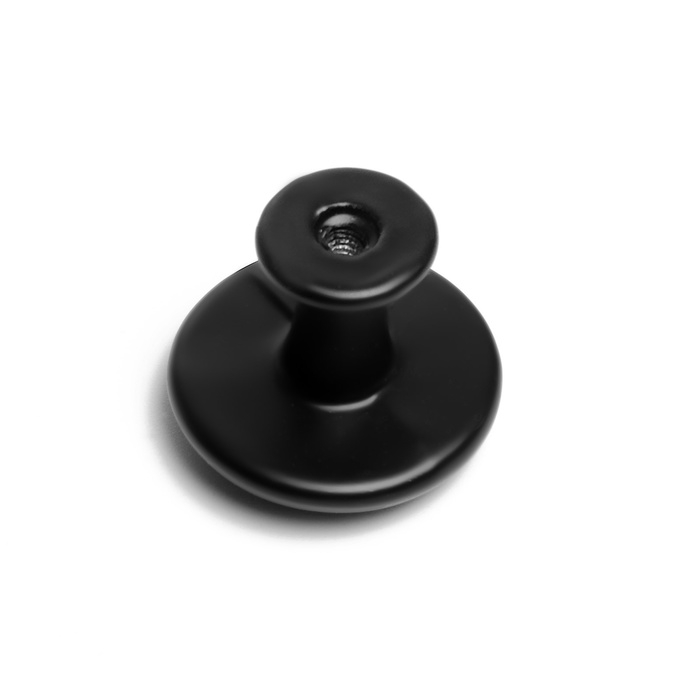 Ручка кнопка ТУНДРА РК044BL, черная, 8 шт TMP