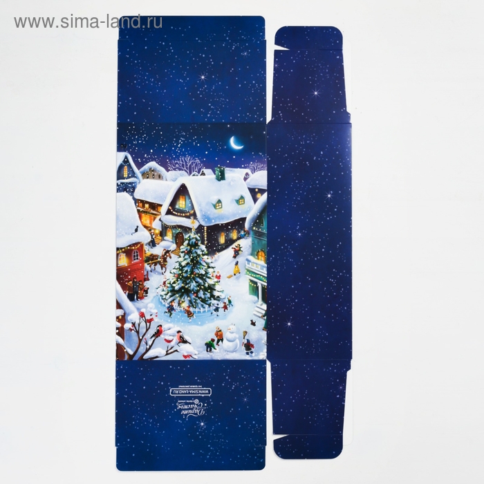 Коробка - конфета подарочная новогодняя складная «Новогодняя деревушка», 18 х 28 х 10 см, Новый год Коробка - конфета подарочная новогодняя складная «Новогодняя деревушка», 18 х 28 х 10 см, Новый год