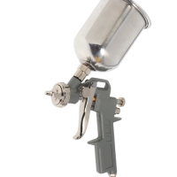 Краскораспылитель пневматический ТУНДРА, до 4 бар, сопло 1.5 мм, верхний бачок 0.6 л