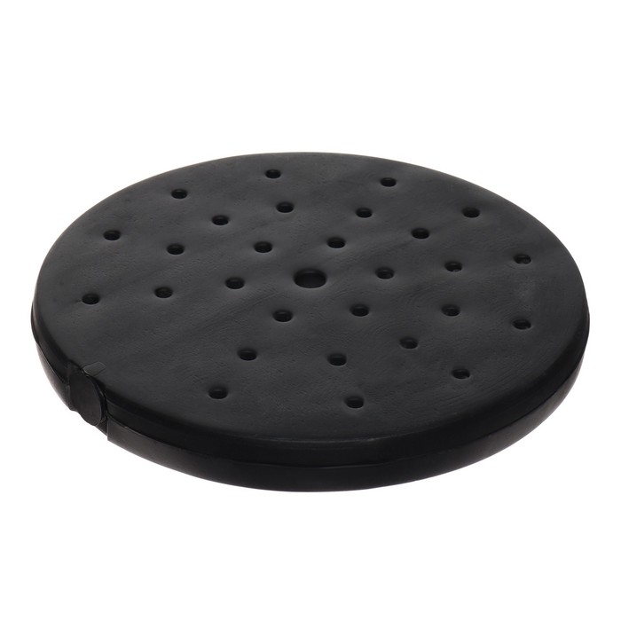 Стойка ограждения черная, с вытяжной лентой-280см, красная, белая, высота-90см, d- 6см, напольный d-32см