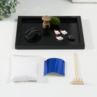 Сад камней Дзен "Мостик и оригами" белый песок 1,2х21,5х17,5 см Сад камней Дзен "Мостик и оригами" белый песок 1,2х21,5х17,5 см