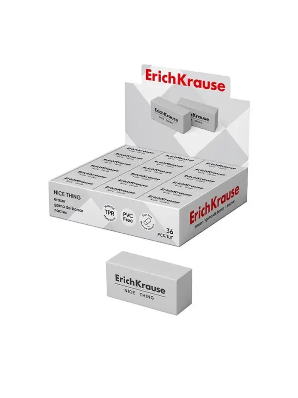 Ластик Erich Krause, Nice Thing, 40 х 19 х 15 мм, средней жёсткости, гипоаллергенный
