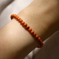 Браслет шар №4 &laquo;Варисцит&raquo;, цвет оранжевый, 8см