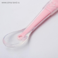 Ложка силиконовая детская &laquo;Жирафик&raquo;, цвет розовый