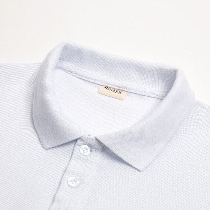 Футболка (поло) мужская MINAKU REGULAR FIT: цвет белый, р-р 50