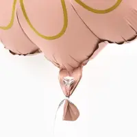 Воздушный шар фольгированный 21" "Ромашка" золотые лепестки, цвет розовый сатин, набор 5 штук   1093