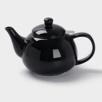 Чайник заварочный &laquo;Глянец&raquo;, 1100 мл, черный, металл сито