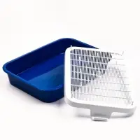 Туалет "Белла мини" для кошек, с сеткой, 35 х 26  х 6 см, Синий