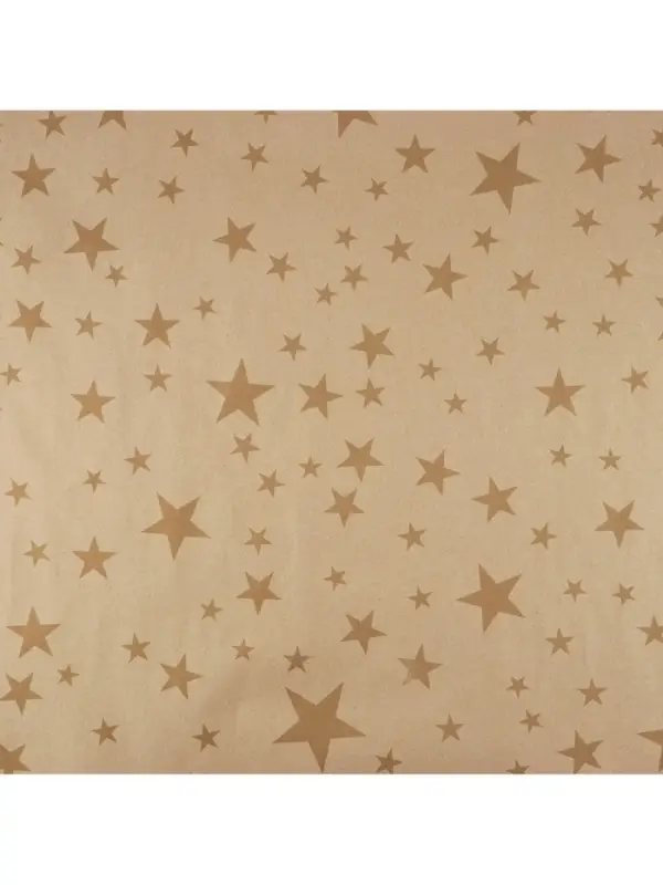 Бумага упаковочная крафтовая &laquo;Звёзды&raquo;, 1 лист, 70 х 100 см