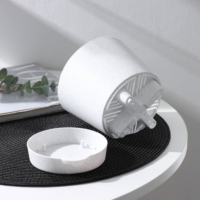 Горшок для цветов с прикорневым поливом &laquo;Альянс&raquo;, 1 л, d=13 см, h=12 см, мрамор