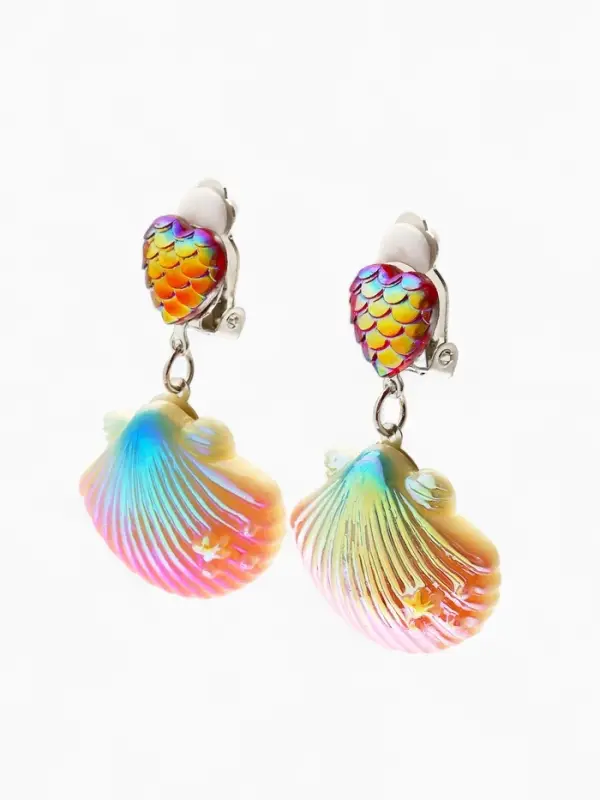 Клипсы детские &laquo;Выбражулька&raquo; ракушка, элемент сердце, разноцветные