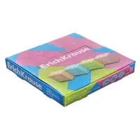 Ластик ErichKrause "School cube", 22 х 22 х 17 мм, синтетика, микс