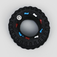 Игрушка пищащая "Покрышка" для собак, 8 см, чёрная Игрушка пищащая "Покрышка" для собак, 8 см, чёрная