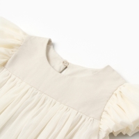 Платье для девочки MINAKU: PartyDress, цвет молочный, рост 104 см