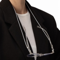 Шнурок для очков на шею 70 см силиконовый, серый Шнурок для очков на шею 70 см силиконовый, серый