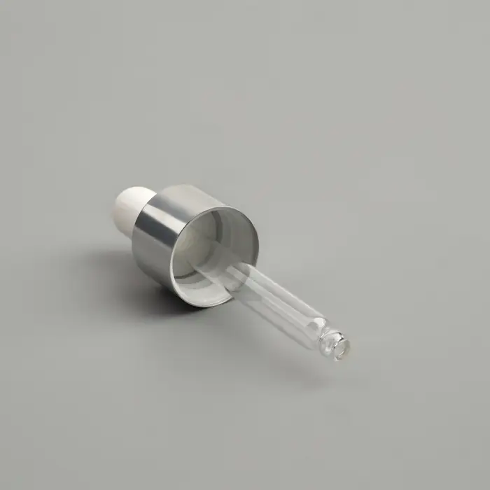 Бутылочка для хранения, с пипеткой, 10 мл, цвет серебристый/белый