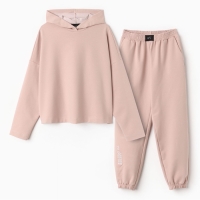 Костюм женский (толстовка и брюки) MIST Inspire с вышивкой, р. 44-46, бежевый Костюм женский (толстовка и брюки) MIST Inspire с вышивкой, р. 44-46, бежевый