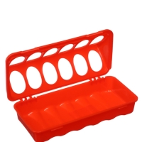 Кормушка - поилка для перепелов 12 ячеек, лотковая, пластик