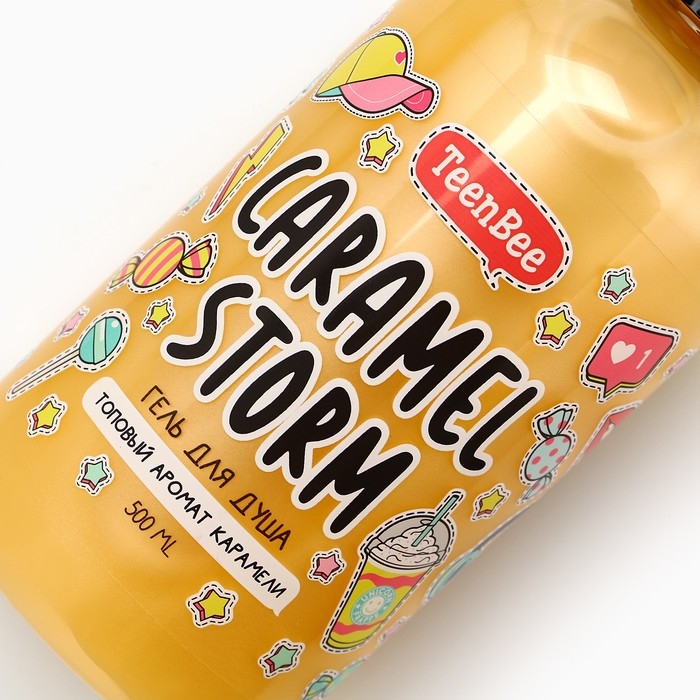 Гель для душа, увлажнение, 500 мл, аромат карамели, TeenBee Гель для душа, увлажнение, 500 мл, аромат карамели, TeenBee