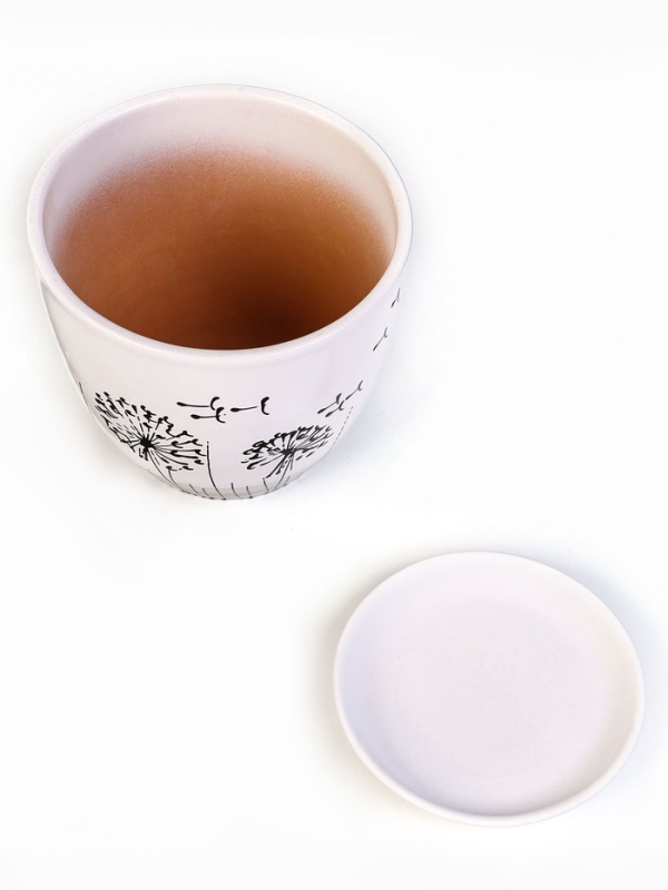 Горшок цветочный Одуванчик 2,5л с подставкой