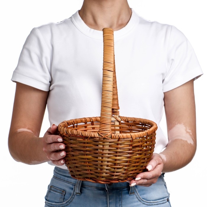 Корзина плетеная, 26&times;21&times;10/31 см, лоза, кукуруза