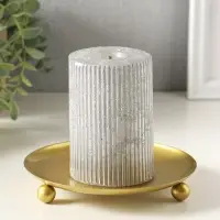 Подсвечник "Чашка на шариках" 14 см, золото