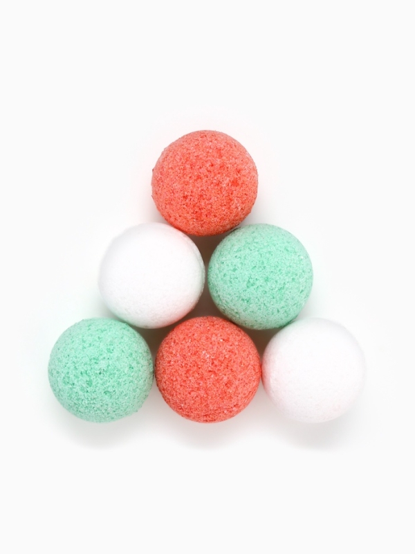 Набор бомбочек для ванны в пакете "Чудесной зимы", 6 шт по 20 гр, ягодный пунш