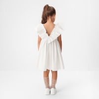 Платье детское KAFTAN «Бабочка», р. 30 (98-104), белый Платье детское KAFTAN «Бабочка», р. 30 (98-104), белый