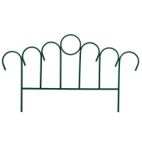 Ограждение декоративное, 49 &times; 415 см, 5 секций, металл, зелёное, &laquo;Восход&raquo;