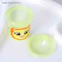 Поильник детский &laquo;Львенок Лео&raquo;, с твёрдым носиком, 200 мл, цвет желтый