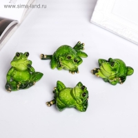 Сувенир полистоун лак "Лягуха отдыхает" МИКС 3,5х6х5 см
