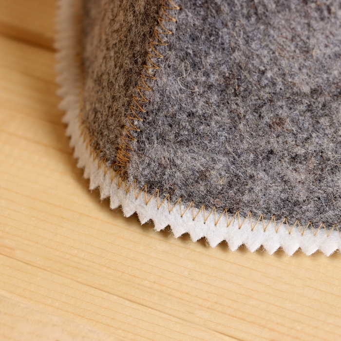 Шапка для бани &laquo;Добропаровъ&raquo;, классика, тёмная, войлок