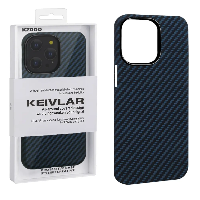 Чехол iPh 15 Pro Max Kevlar Blue K-DOO