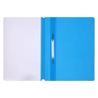 Папка-скоросшиватель Calligrata, А4, 120 мкм, голубая, прозрачный верх