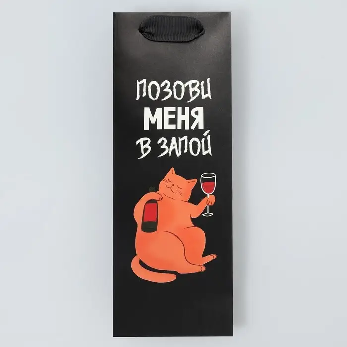 Пакет подарочный, упаковка &laquo;В запой&raquo;, 9 х 25 х 8.5 см