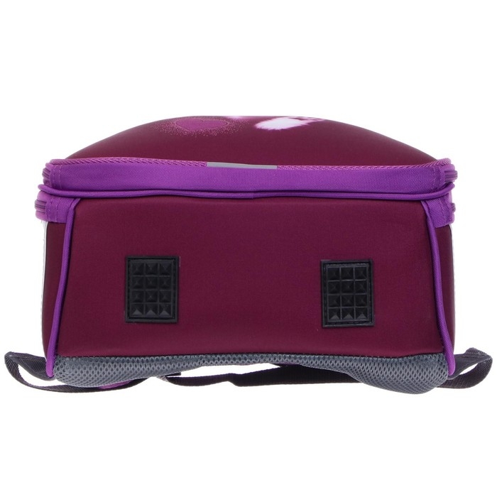 Рюкзак каркасный школьный 38 х 30 х 16 см, эргономичная спинка, Stavia "Котик 3D", сиреневый