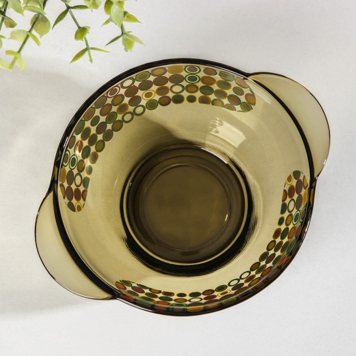 Бульонница &laquo;Дымка. Кружочки&raquo; 510 мл, d=13,5 см, цвет коричневый