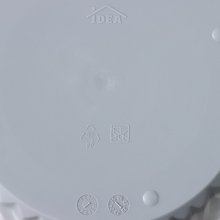 Кашпо для цветов со вставкой &laquo;Волна&raquo;, 8 л, d=25 см, h=21,5 см, цвет серый